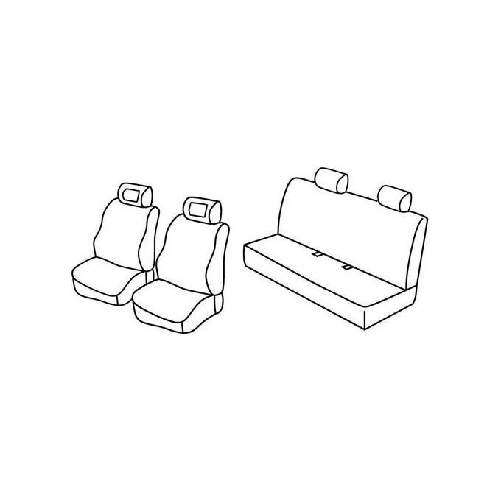 Lampa Set coprisedili auto - Nero-Blu - Fiat Panda (09-0301-12) - Fiat Panda Classic (02-1212-12)