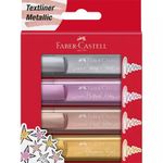 Faber Castell Faber-Castell TL 46 evidenziatore 4 pezzo(i) Oro, Rosa, Rosa, Argento