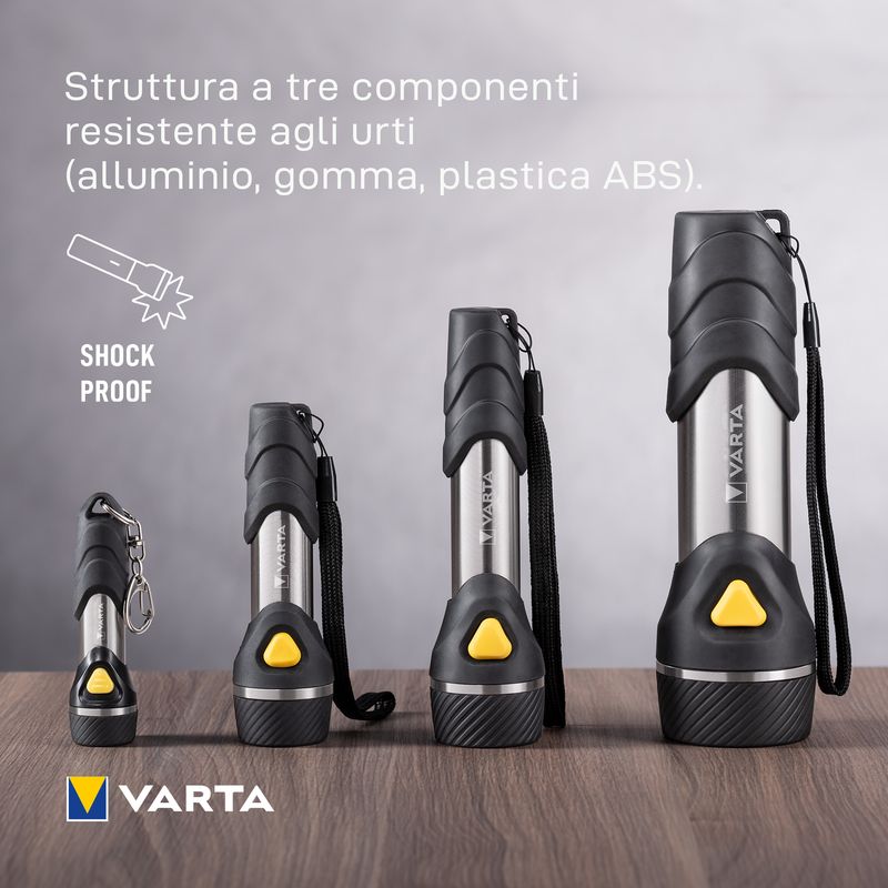 Varta-Day-Light-Key-Chain-Light-Torcia-portachiavi-Alluminio-Nero-LED