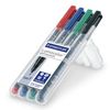 Staedtler-Lumocolor-318-WP4-marcatore-permanente-Punta-sottile-Nero-Blu-Verde-Rosso-4-pz