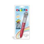 Carioca 41501 penna a sfera Nero, Blu, Verde, Arancione, Rosa, Rosso, Viola, Giallo Penna a sfera multifunzione 1 pz