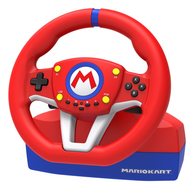 Hori-Mario-Kart-Racing-Wheel-Pro-Nero-Blu-Rosso-Bianco-USB-Sterzo---Pedali-Analogico-Nintendo-Switch