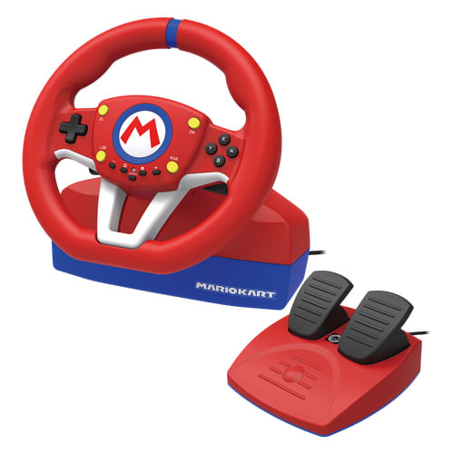 Hori-Mario-Kart-Racing-Wheel-Pro-Nero-Blu-Rosso-Bianco-USB-Sterzo---Pedali-Analogico-Nintendo-Switch