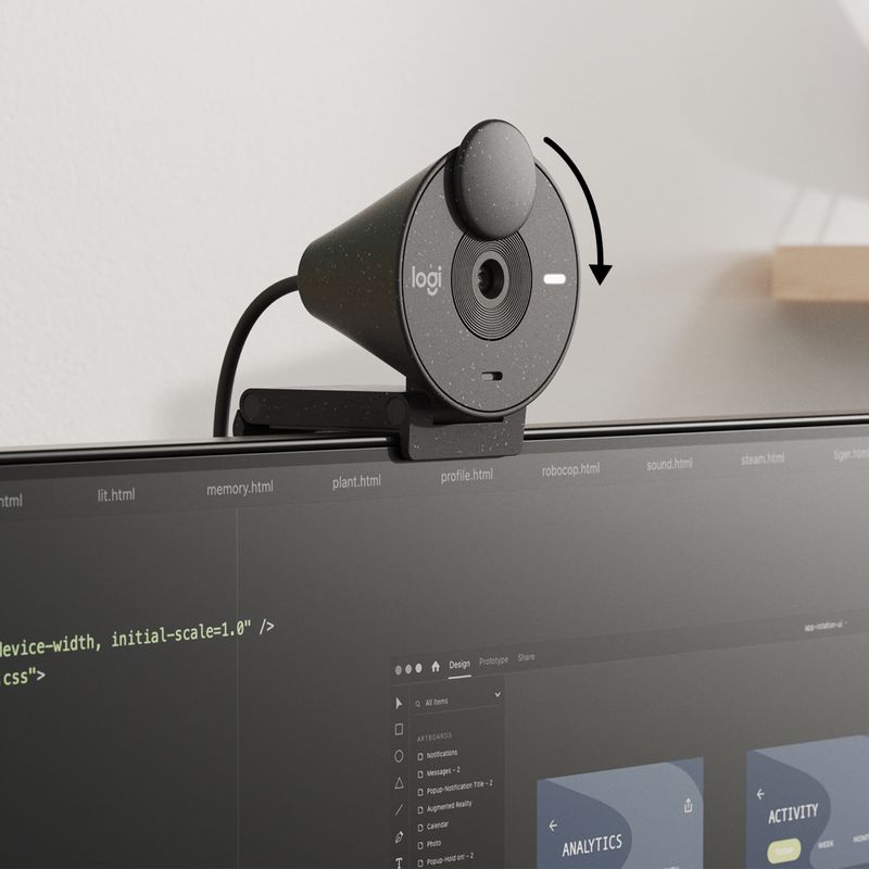Logitech-Brio-300-webcam-2-MP-1920-x-1080-Pixel-USB-C-Grafite