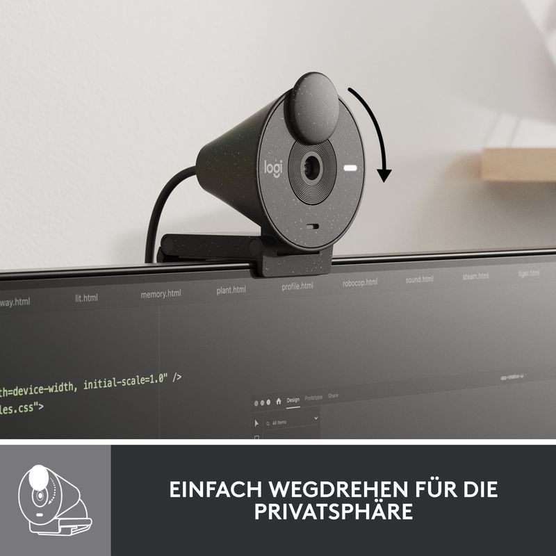 Logitech-Brio-300-webcam-2-MP-1920-x-1080-Pixel-USB-C-Grafite
