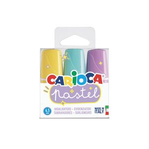 Carioca 43168 evidenziatore 3 pz Punta smussata Menta, Viola, Giallo