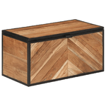 vidaXL Scatola Portaoggetti 60x30x30 cm Legno Massello Acacia e Ferro