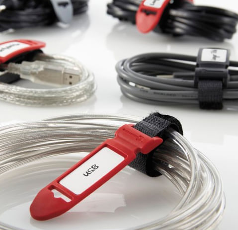 Label-the-cable-LTC-2653-fascetta-Nero-Grigio-Rosso-Trasparente