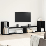 vidaXL Mobili Porta TV 2 pz Neri 100x30x50 cm in Legno Multistrato