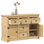 vidaXL Credenza Corona 115x40x76 cm in Legno Massello di Pino