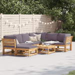 vidaXL Set Salotto da Giardino 8 pz con Cuscini Legno Massello Acacia