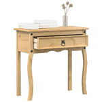 vidaXL Tavolino Consolle Corona 73x35x73 cm in Legno Massello di Pino