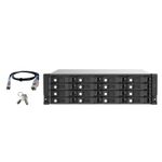 QNAP JBOD 16-bay 3U rackmount SAS 12Gbps JBOD dual controller expansion enclosure with SAS expander 2.5"/3.5" SAS 12Gbps