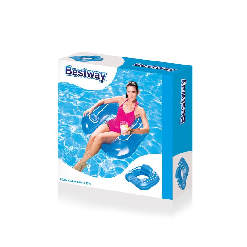 Bestway-43097-galleggiante-da-piscina-e-da-spiaggia-Blu-Trasparente-Fantasia-Vinile-Ciambella-da-nuoto