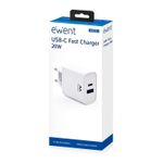 EWENT-CARICATORE-DA-RETE-ELETTRICA-USB-TYPE-C-E-QC3.0-20W--EW1321