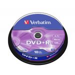 Verbatim DVD+R Matt Silver 4,7 GB 10 pz