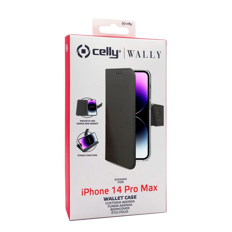 Celly-Wally-custodia-per-cellulare-17-cm--6.7---Custodia-a-borsellino-Nero