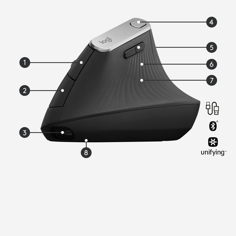 Logitech-MX-Vertical-mouse-Mano-destra-RF-senza-fili---Bluetooth-Ottico-4000-DPI