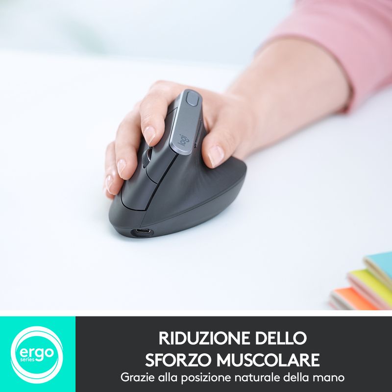 Logitech-MX-Vertical-mouse-Mano-destra-RF-senza-fili---Bluetooth-Ottico-4000-DPI