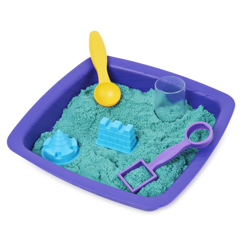 Kinetic-Sand--Castello-di-Sabbia-Shimmer---Sabbia-cinetica-454gr---Sabbia-magica---Sabbia-colorata-glitterata-verde---3-accessori-e-vaschetta-inclus