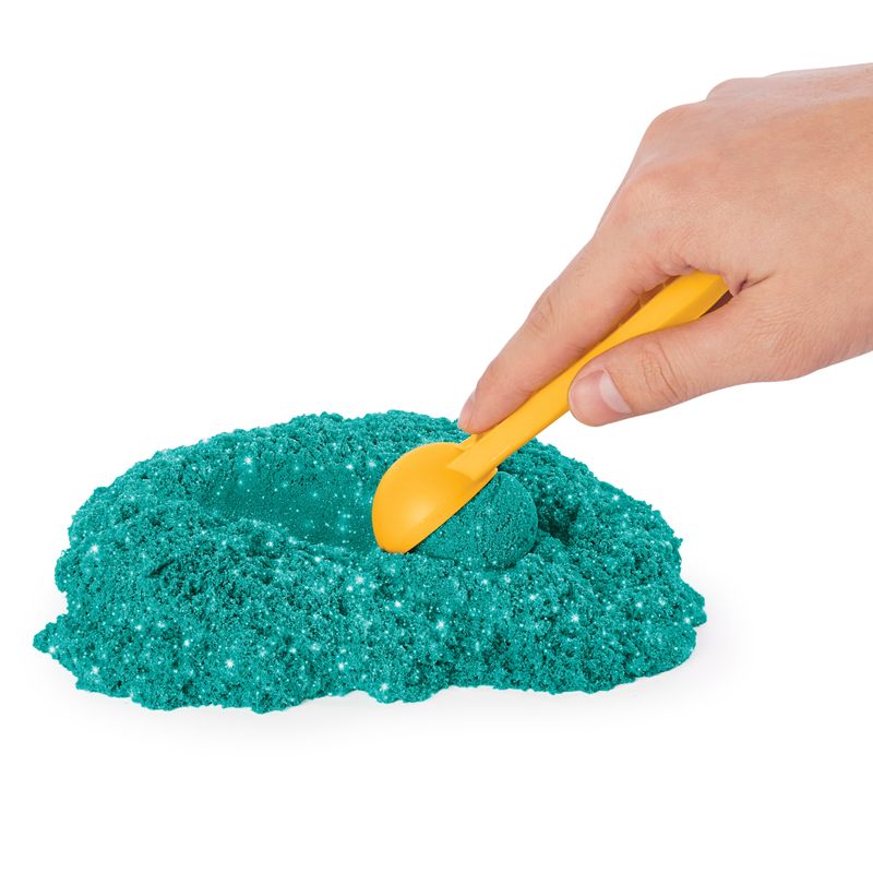 Kinetic-Sand--Castello-di-Sabbia-Shimmer---Sabbia-cinetica-454gr---Sabbia-magica---Sabbia-colorata-glitterata-verde---3-accessori-e-vaschetta-inclus