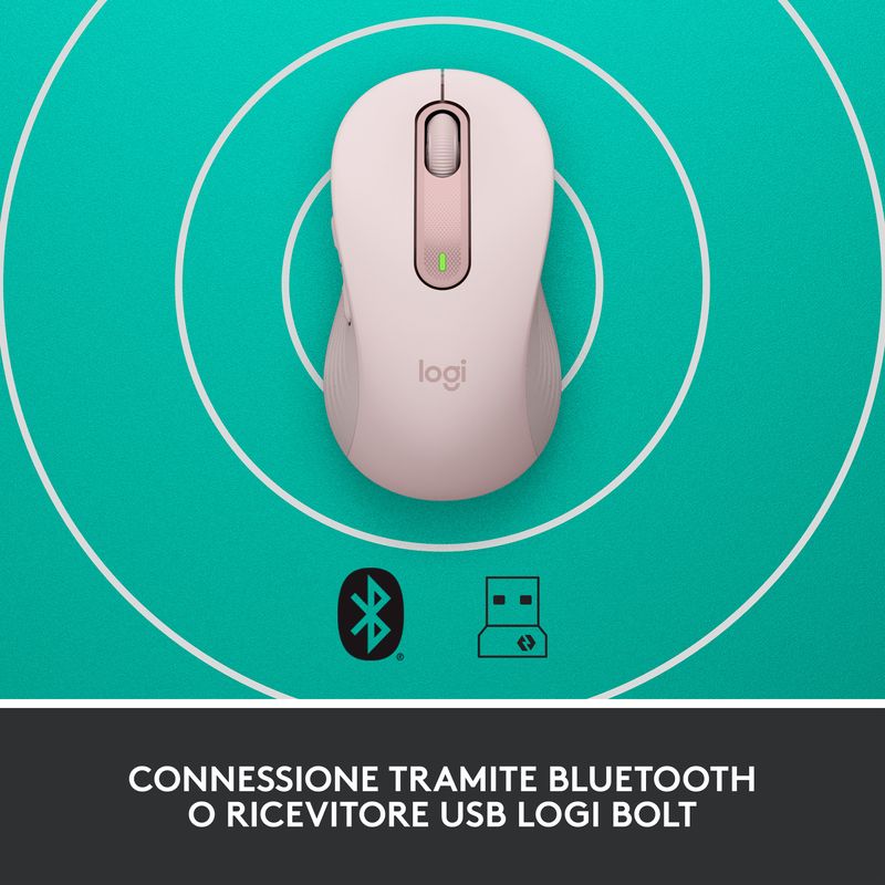 Logitech-Signature-M650-mouse-Mano-destra-RF-senza-fili---Bluetooth-Ottico-2000-DPI