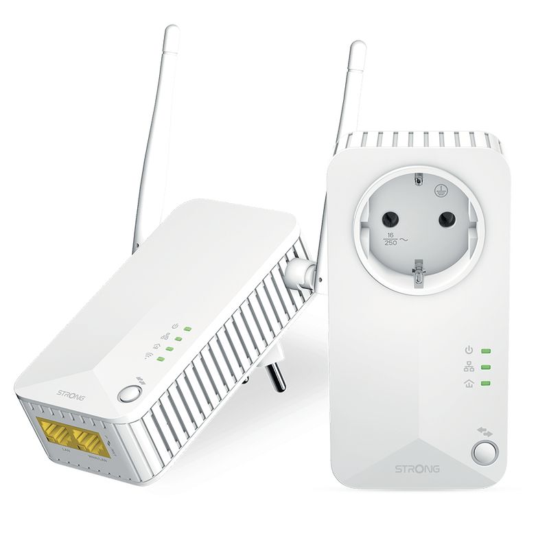 Strong-Powerline-Wi-Fi-600-Kit-600-Mbit-s-Collegamento-ethernet-LAN-Bianco