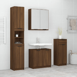 vidaXL Set Mobili da Bagno 4 pz Rovere Marrone in Legno Multistrato