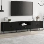 vidaXL Mobile TV con Cassetto Nero 200x25x44 cm in Legno ingegnerizzato