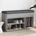 Panca Porta Scarpe Grigio Sonoma 82x32x45,5cm Legno ingegnerizzato