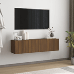 vidaXL Mobile TV Muro Rovere Marrone 120x30x30cm Legno ingegnerizzato