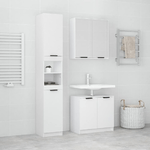 vidaXL Set di Mobili da Bagno 3 pz Bianco in Legno Multistrato