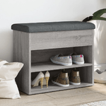 Panca Porta Scarpe Grigio Sonoma 62x32x50 cm Legno ingegnerizzato