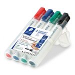 Staedtler Lumocolor 351 B WP4 marcatore permanente Tipo di punta Nero, Blu, Verde, Rosso 4 pezzo(i)