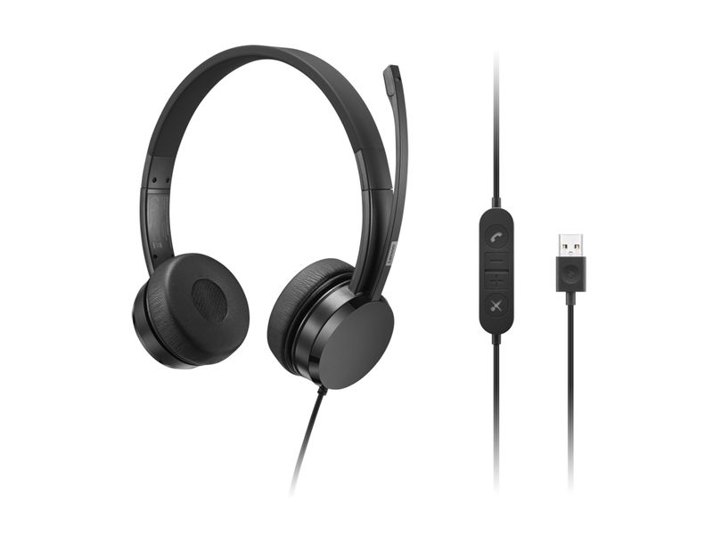 Lenovo-4XD1K18260-cuffia-e-auricolare-Cablato-A-Padiglione-Musica-Giornaliera-USB-tipo-A-Nero