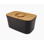 Joseph Joseph Bread Bin contenitore per pane Rettangolare Nero Bamboo, Plastica