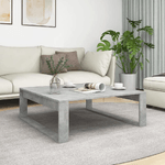 vidaXL Tavolino da Salotto Grigio Cemento 100x100x35 cm Truciolato