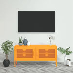 vidaXL Mobile TV Giallo Senape 105x35x50 cm in Acciaio