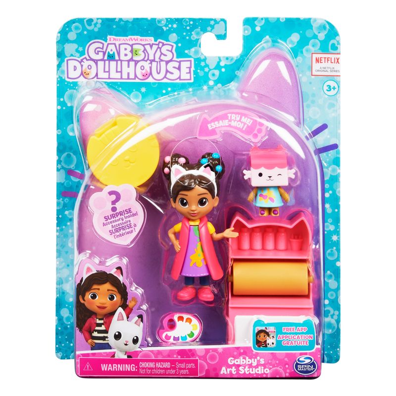 Gabby-s-Dollhouse--Mini-set-Studio-d’arte-con-Gabby-e-Baby-Scatola-giochi-per-bambini-dai-3-anni-in-su