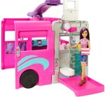 Barbie-Camper-dei-Sogni---Veicolo-con-Scivolo-e-Piscina---2-Cuccioli---7-Aree-Gioco---Alto-76-cm---60--Accessori-