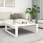 vidaXL Tavolino da Salotto Bianco 100x100x35 cm in Legno ingegnerizzato