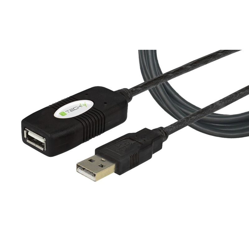 Techly-Cavo-Prolunga-Attivo-USB2.0-Hi-Speed-10m--IUSB-REP10TY-