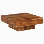 vidaXL Tavolino da Salotto 80x80x30 cm in Legno Massello di Acacia