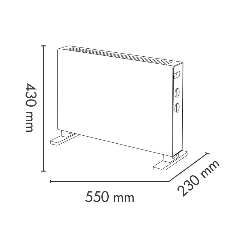 Argoclima-ARGO-KANSAS-Interno-Bianco-2000-W-Stufa-elettrica-a-convezione