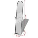 vidaXL-Specchio-Autoportante-a-Figura-Intera-Rettangolare-Grigio