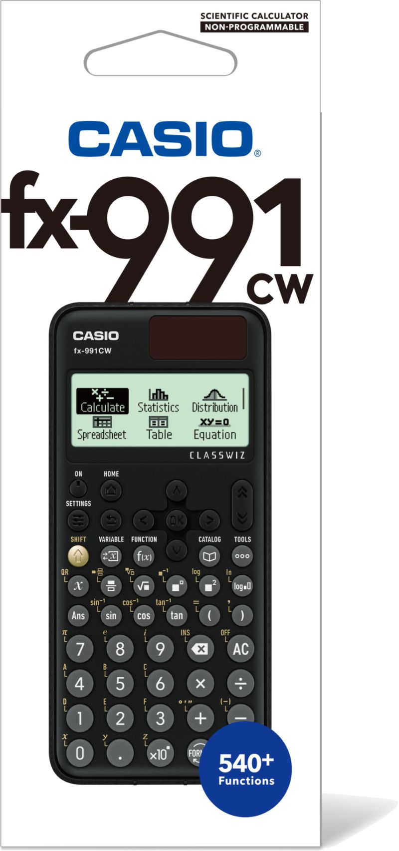 Casio-FX-991CW-calcolatrice-Tasca-Calcolatrice-scientifica-Nero