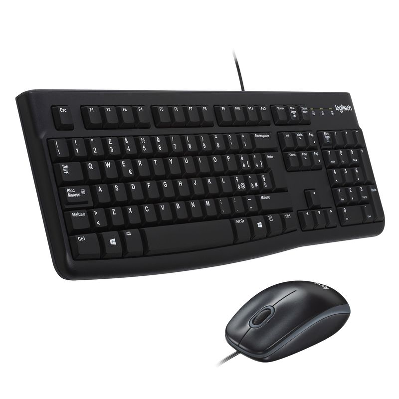 Logitech-MK120-Combo-Tastiera-e-Mouse-con-Filo-per-Windows-Mouse-Ottico-Cablato-Tastiera-di-Dimensioni-Standard-USB-Plug-and-Play-Compatibile-co