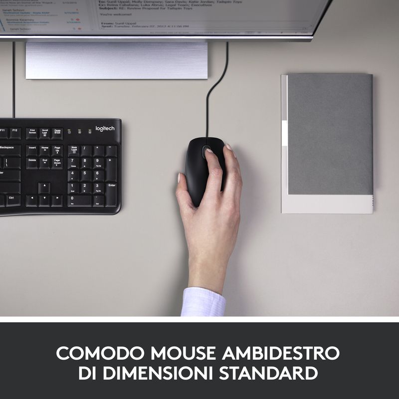 Logitech-MK120-Combo-Tastiera-e-Mouse-con-Filo-per-Windows-Mouse-Ottico-Cablato-Tastiera-di-Dimensioni-Standard-USB-Plug-and-Play-Compatibile-co