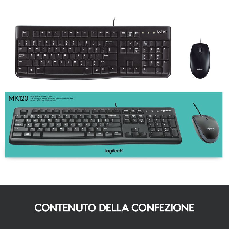 Logitech-MK120-Combo-Tastiera-e-Mouse-con-Filo-per-Windows-Mouse-Ottico-Cablato-Tastiera-di-Dimensioni-Standard-USB-Plug-and-Play-Compatibile-co