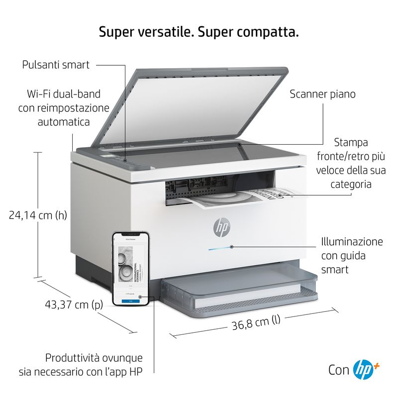 HP-LaserJet-Stampante-multifunzione-HP-M234dwe-Bianco-e-nero-Stampante-per-Abitazioni-e-piccoli-uffici-Stampa-copia